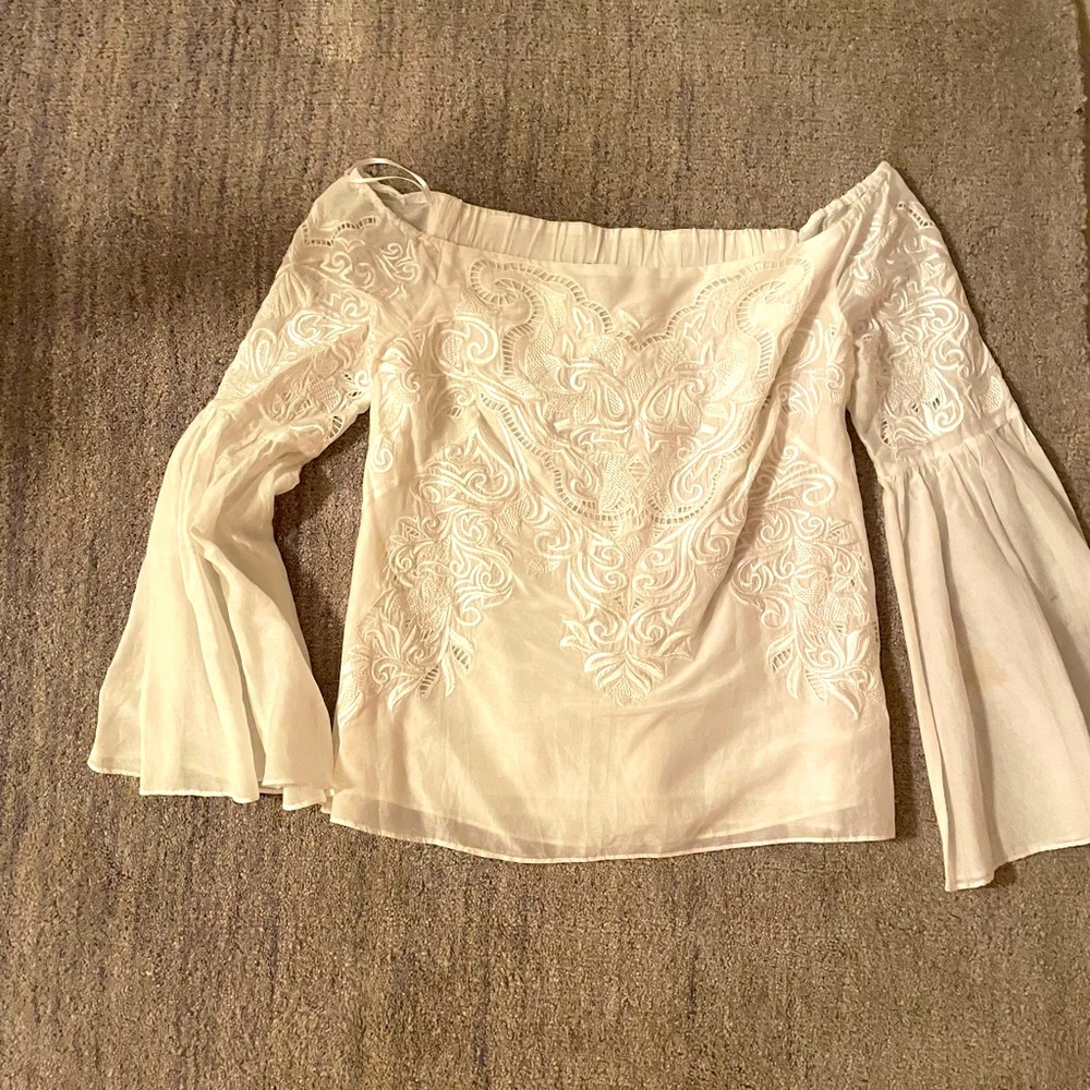 White off the shoulder top